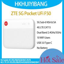 Mini router WiFi ZTE 5G Pocket UFi F50 sbloccato Dual Band 1.6Gbps USB 3.0 Type-C 4G LTE Cat15 SA/NSA 5G Hotspot portatile mobile