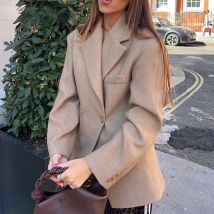 KONDALA Chic 2025, Pendeln, Frau, Herbst, Büro, Dame, Blazer, gerade Jacke, Umlegekragen, Modelehrer, Vintage-Blazer