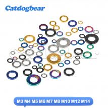 Catdogbear Titanium Washer M4 M5 M6 M7 M8 M10 Flat Spacer Gasket For Bicycle Cycling Motorcycle Car