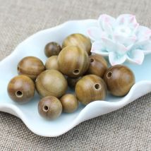 20–50 Stück natürliche grüne Sandelholz runde lose Perlen 6–20 mm Kunsthandwerk Rosenkranz/Meditation Holzarmbänder/Halskette DIY Schmuck