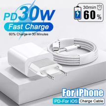 Szybka ładowarka PD 30W do iPhone'a 15 11 12 13 14 16 Pro Max Plus XR X XS Max ładowarka Wtyczka szybkiego ładowania USB typu C Akcesoria do telefonów