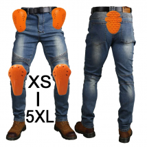 Motorrad-Fahrerhose, Radhose, Rennjeans mit 5, Anti-Fall-Schutzausrüstung, Moto-Motocross-Hose, CE-Level 1/2 Armor
