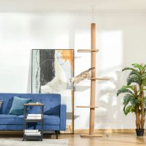 PawHut tiragraffi da pavimento a soffitto muslimcm con altezza regolabile