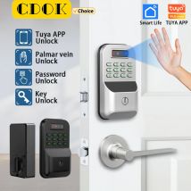 CDOK K9Tuya Smart Lock, sblocco password vena/impronta digitale, sblocco password dinamico remoto, con opzione maniglia porta