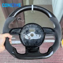 Kohlefaser-Lenkrad für Audi A3 A4 A5 Q3 Q5 Leder-Lenkrad kampagne mit flachem Boden