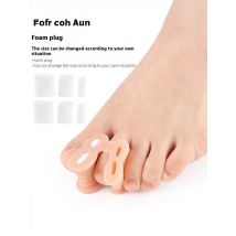 1Pair Orthopedic Bunion Corrector Silicone Hammer Toe Straightener with 6 Sponge Plugs Hallux Valgus Regulator Toe Separator