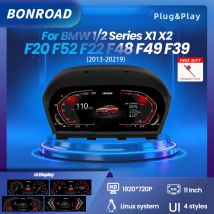 BONROAD LCD Cluster di strumenti digitali CarPlay Android Auto per BMW Serie 1/2 F20 F21 F52 F22 X1 F48 F49 X2 F39 Pannello cruscotto