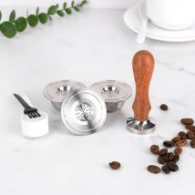 Capsule di caffè riutilizzabili compatibili con Bialetti Coffee Brewers Cono filtrante ricaricabile con tazza per caffè espresso Tamper
