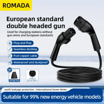 Trinkbares EV-Ladekabel vom Typ 2 auf Typ 2, 32 A, 7 kW, 1 Phasen, Elektrofahrzeugkabel, 3–10 m, EVSE-Ladestation, Buchse auf Stecker