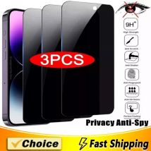 3 sztuki ochraniaczy ekranu do iPhone'a 16 15 12 13 14 Pro Max Mini 8 Plus Szkło hartowane antyszpiegowskie do iPhone'a 11 Pro XS MAX XR