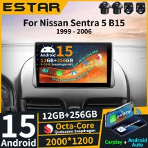 Bezprzewodowe Carplay Android 15 Radio Samochodowe do Nissan Sentra 5 B15 1999 - 2006 RDS Kamera 360 4G LTE DTS BT Multimedia GPS Audio DSP