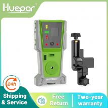 Huepar Laser-Nivelliergerät-Empfängerdetektor mit pulsierender Linie, elektrische Nivellierung, vertikale horizontale Linien mit Doppellampe, 90-dB-Summer