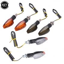 2 pezzi universali 14 luci a LED 12V moto lampeggiante indicatore di direzione indicatore posteriore fanale posteriore luce gialla per Honda BMW Yamaha