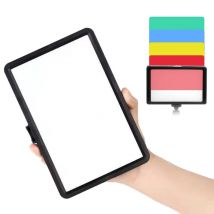 Lampada di riempimento a LED Pannello luminoso video Bicolore 3200K-5600K Lampada ambientale dimmerabile a 4 colori Illuminazione fotografica per streaming live Tiktok