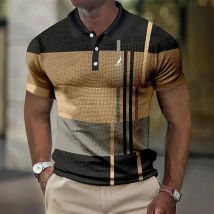 Herren Polos hirt Golfhemd lässig Revers Polo Kragen Kurzarm Basic Modern Button Frühling & Sommer Regular Fit Polos hirt