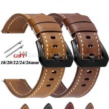 Echtes Retro-Kalbsleder-Armband, 18 mm, 20 mm, 22 mm, 24 mm, 26 mm, Uhrenarmband für Panerai für Omega-Armband, Herren- und Damen-Sportarmbänder