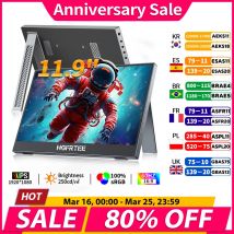 Monitor portatile da 11,9 pollici 100% SRGB 1080P FHD IPS USB-C, secondo monitor da gioco ultrasottile esterno per PC portatile Mac Phone Swich