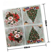 20 stücke 33*33 cm 2-lagigen Weihnachten Baum Gedruckt Servietten Weihnachten Kranz Party Dekoration Papier Bunte Papier Tischsets
