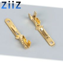 50/100 Pz 2.8 millimetri Oro Automotive Crimp Terminale Maschio Spade Connettore Perni In Ottone ZiiZ Terminali del Cavo di Giunzione DJ611-6.3A