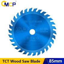 CMCP 1pc TCT Circular Saw Blade 85x10/15mm Carbide Tipped Saw Blade 24/30/36T Wood Cutting Disc Nano Blue Coated