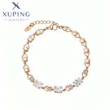 Xuping Jewelry Trendy Exquisite Elegant Square Shape Women's Bracelets Gold Color Birthday Christmas Gift X001124552