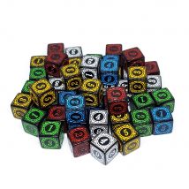 10pcs/pack Acrylic D6 Carved Pattern Dice 6-sides Accessories Polyhedron Colorful Dice Digital Game Dice Cubes