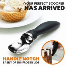 BONIETOP Eisschaufel mit Griff Eisschaufel für Eissorbet Kekse Teig Melone gefrorener Joghurt Metall Küchenutensilien