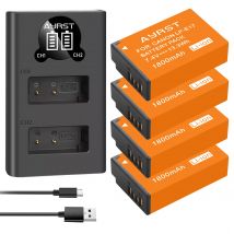 Batteria LPE17 LP-E17 da 1800mAh + Caricabatterie Doppio a 2 Slot per Canon EOS 200D M3 M5 M6 750D 760D T6i T6s 800D RP Kiss X8i SL2