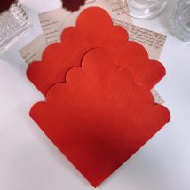 16 teile/paket Einfache Spitze Cut-out Modelle Bunte Gedruckt Servietten Chinesische Rote Hochzeit Papier Servietten Dekorative Papier Tischsets