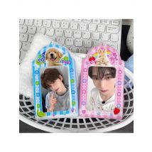Original Cute Pet Series PVC Card Holder Photo Frame for 3 Inch Kpop Anime Card Sleeves Photocard Protective Case with Chain New