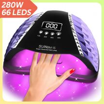 DianaBeauty UV-LED-Nagellampe, 66 LEDs, 280 W, Nageltrockner für Gel-Nagellack-Härtung mit automatischem Sensor, 4 Timer-Einstellungen, Nagelkunstwerkzeuge
