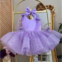 Pink Kids Girls Princess Party Dress Children Flower Girl Wedding Gown for Fashion Show Performance Pageant Formal Celebration