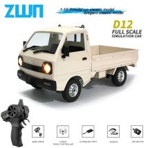 WPL D12 1:10 / 1:16 RC CAR Symulacja Drift Climbing Truck LED Light Haul Cargo Zdalnie sterowane zabawki elektryczne dla dzieci