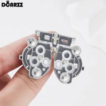 DCARZZ Medizinische Optometristen Emaille Brosche Ophthalmologie Vision Test Optometrie Pin Schmuck für Arzt Krankenschwester Rucksack Revers Abzeichen