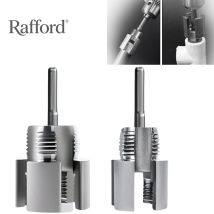 Rafford 2PCS integriertes Innen- und Außenrohr-Gewindeschneidwerkzeug – zum Schneiden von PVC-Kunststoffrohren, 1/2" + 3/4" Silber