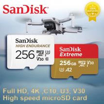 Scheda MicroSDXC SanDisk Scheda Micro SD video 4K ad alta resistenza per DJI Mavic Pro Drone Dash