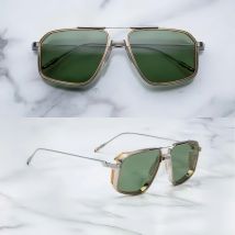 Goggle Style Fashion Trend Luxus Vintage Sonnenbrille JAGGER Ultraleicht Titan UV400 Retro Quadratisch Oversize Unisex 3A+ Qualität