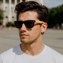 Mode Bambus Holz Vintage Quadrat Polarisation Sonnenbrille Mann Dame Luxus Marke Sonnenbrille Fahren Schutz UV400 Brillen