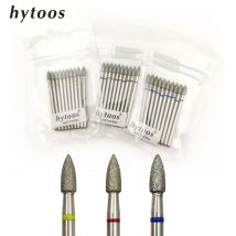 HYTOOS 10 sztuk/paczka stożek diamentowy wycinacz do skórek 3*6mm wiertła do paznokci wiertła do