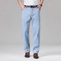 2025 Herren Jeans Luxus Klassischen Stil Männer Jeans 95 % Baumwolle Lose Gerade Business Stretch Denim Männliche Hosen Denim Hosen