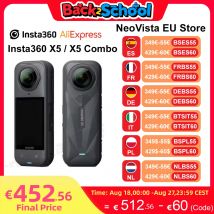 Insta360-Cámara de acción X5, 8K, 30fps, lentes reemplazables, Triple Chip AI, luz baja Superior, 2025 minutos de duración, Insta 185, novedad de 360