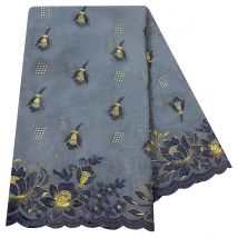 Hochwertiger, 100 % Baumwollstoff, Rayon-Baumwollfaden, bestickter Schal, afrikanische Frauen, Hijab, muslimischer Schal, Dubai, ausgezeichneter Stil