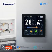 GIRIER Tuya WiFi Thermostat TFT Screen Smart Temperature Controller for Water/Gas Boiler Electric Floor Heating Works with Alexa