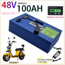 Trasporto rapido aereo Nuova batteria al litio 18650 a piena capacità 48V 20AH-100AH Batteria al litio adatta per 250-3000W