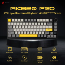 Ajazz AK820/AK820Pro mechaniczna klawiatura do gier Bluetooth 5.1/bezprzewodowa/przewodowa dostosowana klawiatura z pokrętłem uszczelka do wymiany podczas pracy