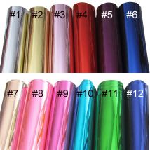 20/50 x 120 cm Rolle, A4, hochglänzend, spiegelnd, einfarbig, Silber, Gold, Kunstleder, Stoffmaterial für DIY-Taschen, CN062