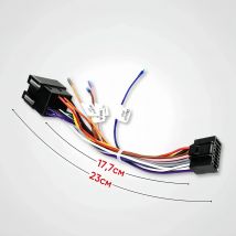 Cavo universale per autoradio ISO da 16 pin Cablaggio adattatore stereo Spina maschio a connettore femmina Sostituzione cavo di alimentazione