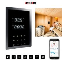 SDITER WIFI 380 V 9 kW elektrisches Heizungs-Bedienfeld für Sauna-Teile, Multifunktions-Temperaturlicht, Ventilator, Musik-Massagegerät-Schalter