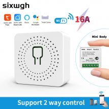 Tuya 16A 10A Wifi Smart Switch Breaker Modul Unterstützt 2 Weg APP Stimme Relais Timer Google Home Alexa 110V 220V Interruptor