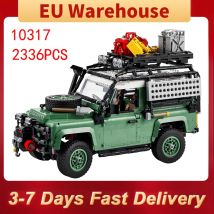 2336 piezas Lands Supercar Rover todoterreno Defender 90 vehículo modelo de coche bloques de construcción juguetes de ladrillo para regalos de cumpleaños 10317